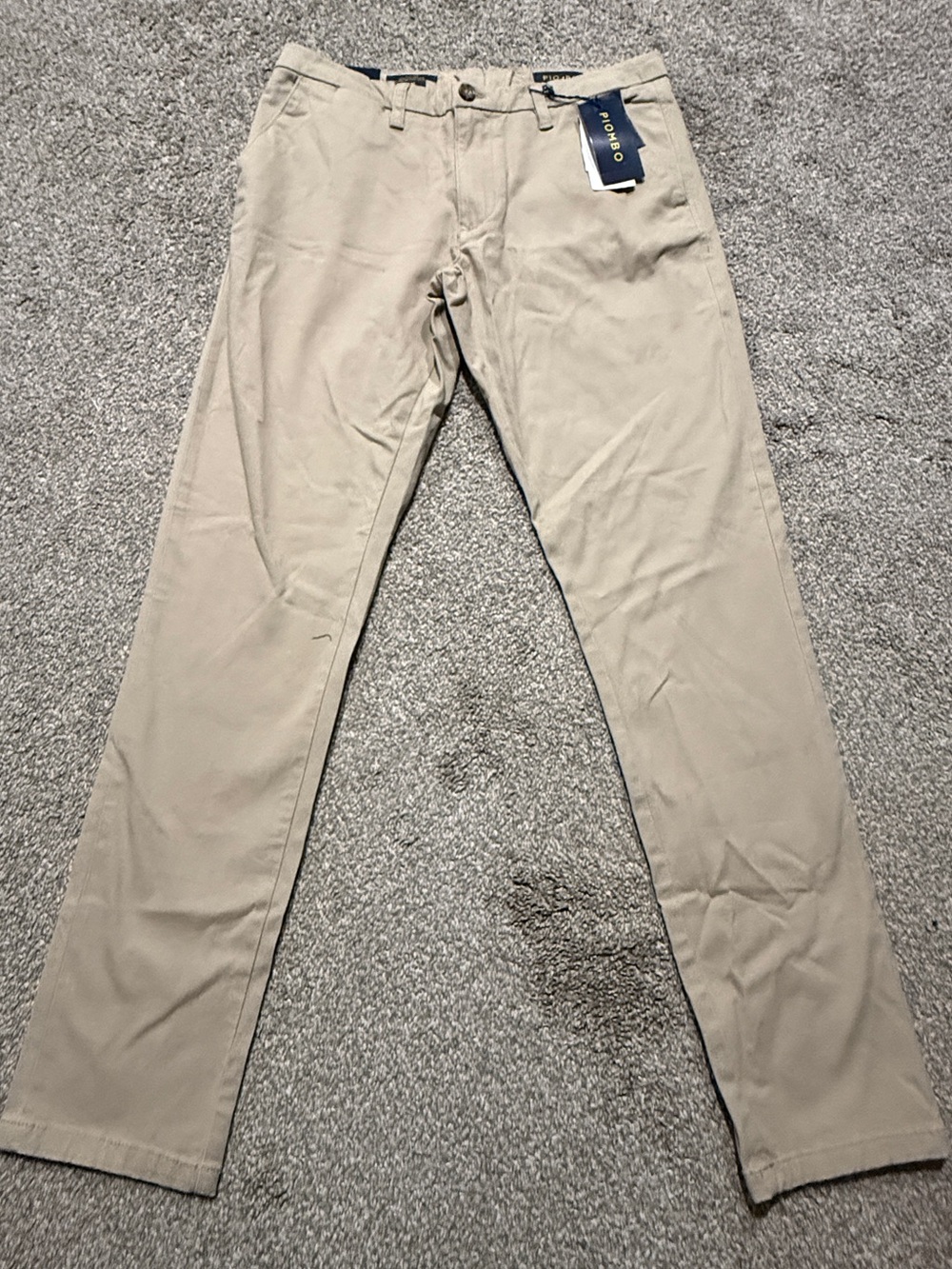 Piombo Slim Chinos in Light Khaki